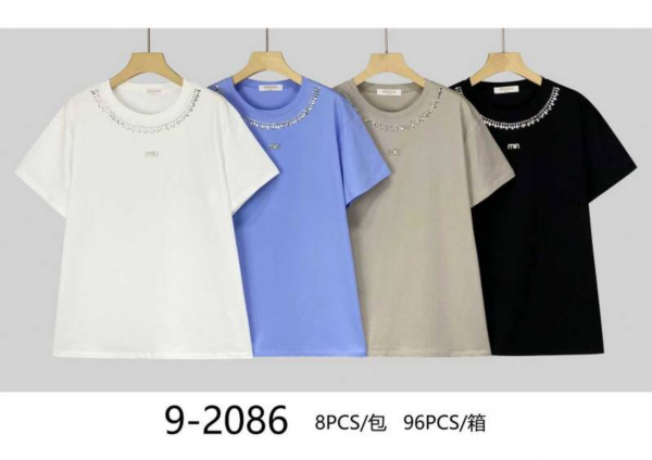 Bluzki damskie Roz Standard, Mix Kolor Paczka 8 szt